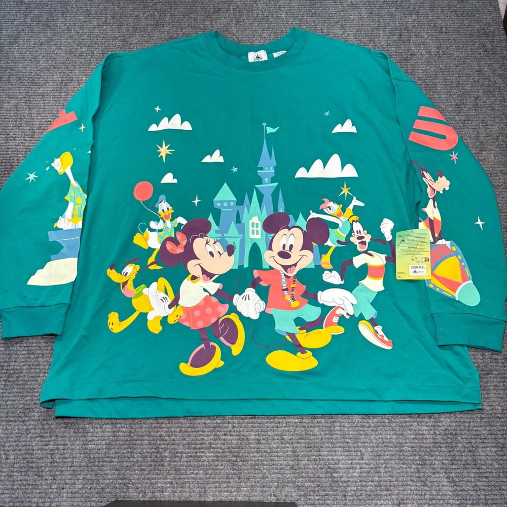 Disney World Celebration Crew Spirit Jersey Teal Mickey Minnie 4XL NWT